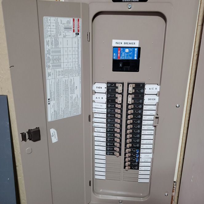 installation electrical panel